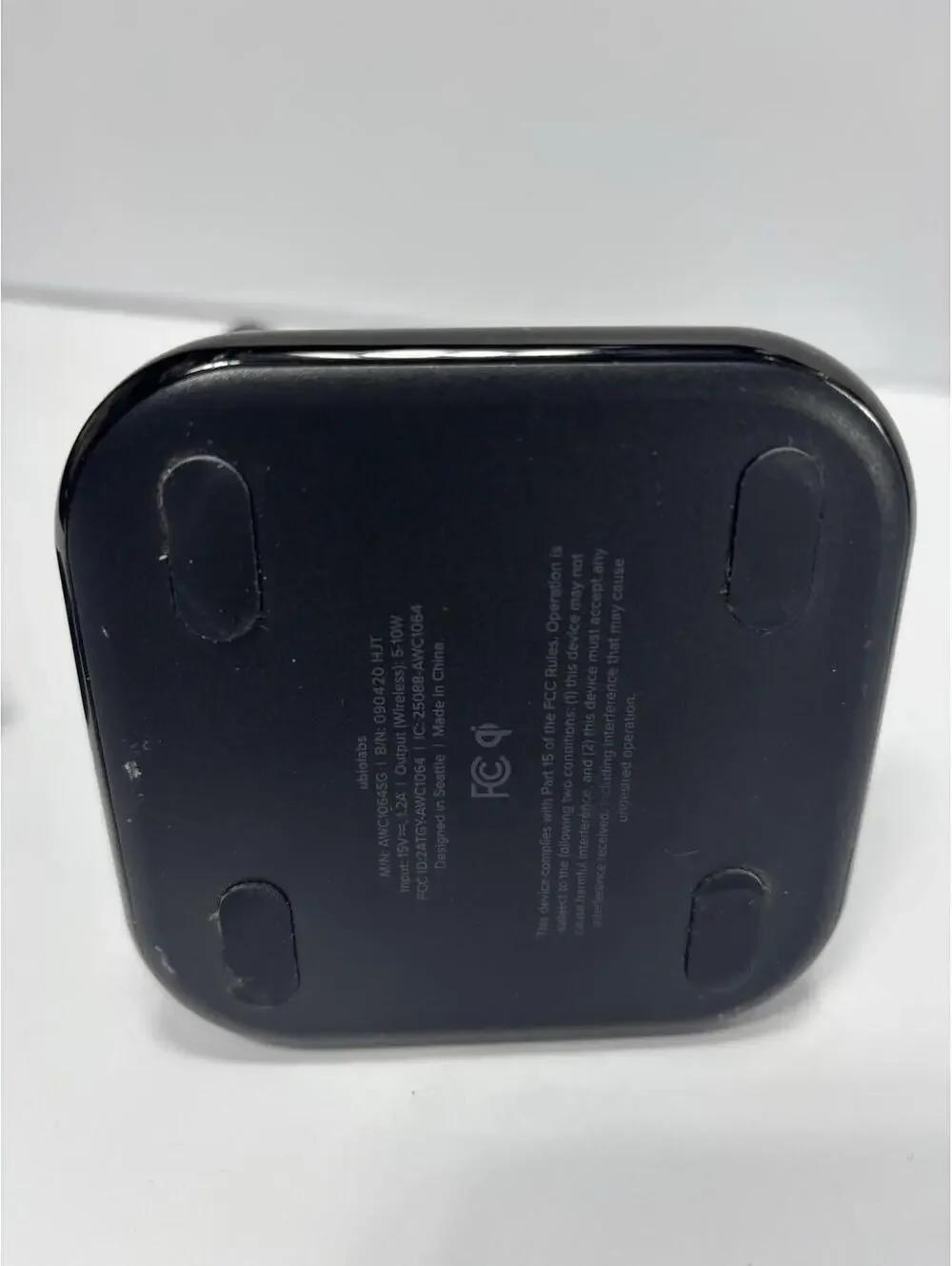 Ubio Labs 2-in-1 Wireless Charging Stand ,Plug Works -Charger **For Parts Only**